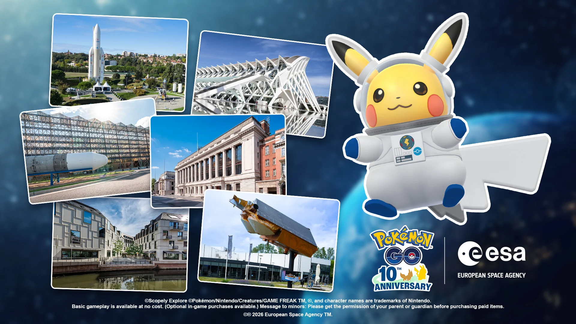 Pikachu Astronauta e parceria entre Pokémon GO e Agência Espacial Europeia