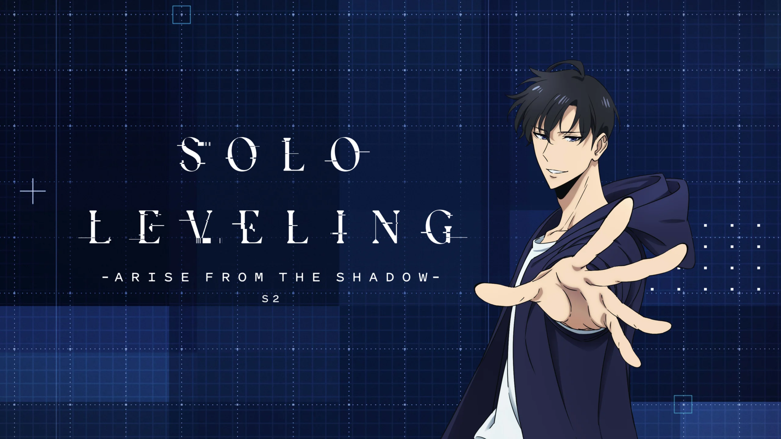Sung Jinwoo estende a mão em imagem promocional da segunda temporada de Solo Leveling