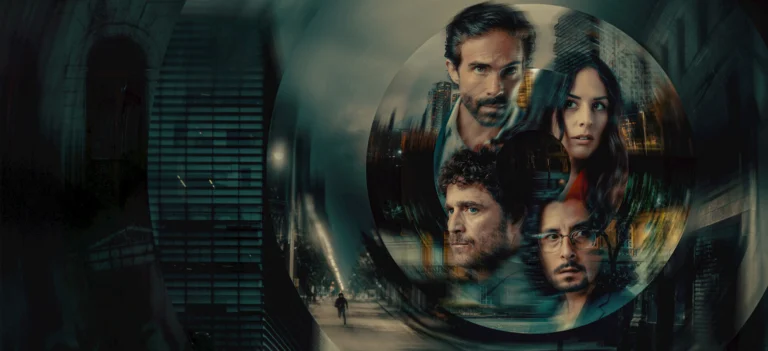 Arte oficial de Dentro do Círculo reúne os quatro amigos envolvidos na conspiração