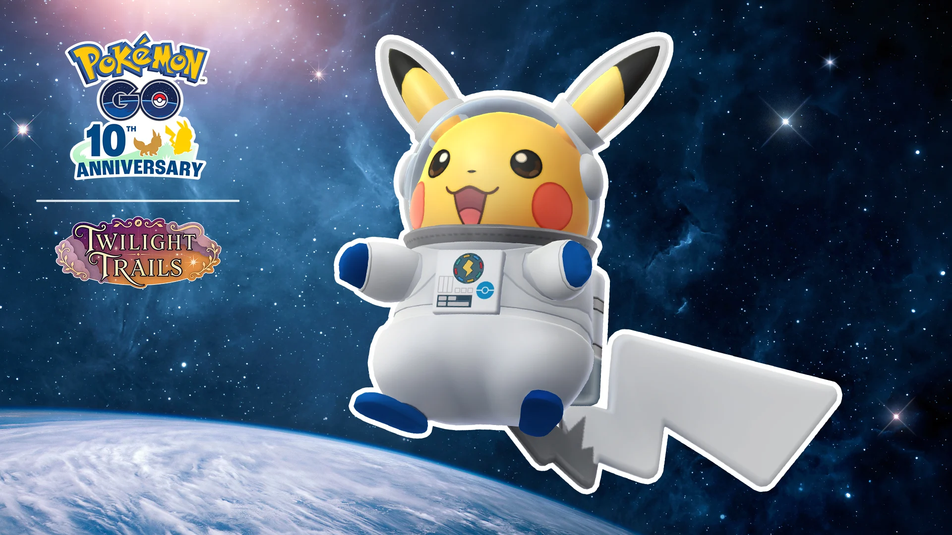 Pikachu Astronauta no evento Semana Mundial do Espaço de Pokémon GO