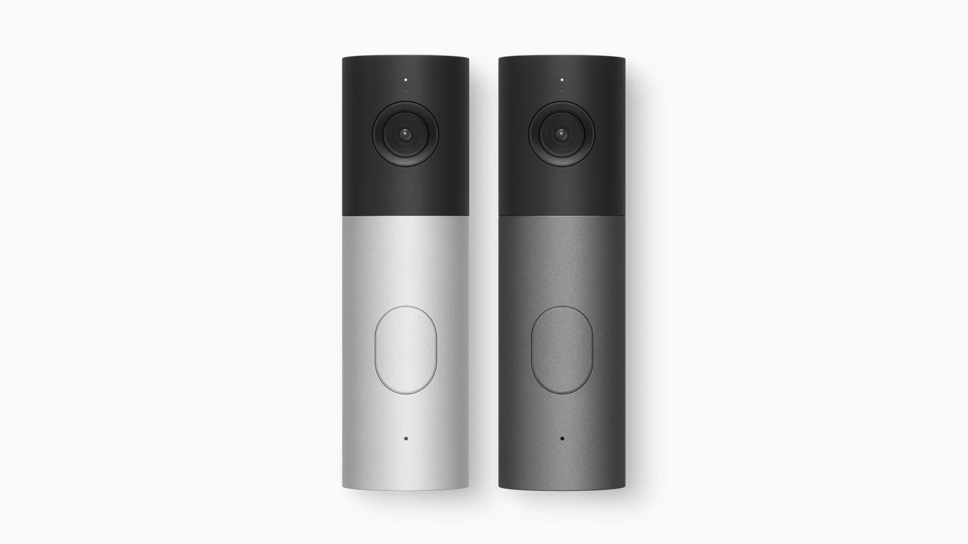 Duas versões da campainha inteligente LG Video Doorbell Wired com câmera frontal 2,5K e câmera inferior Full HD