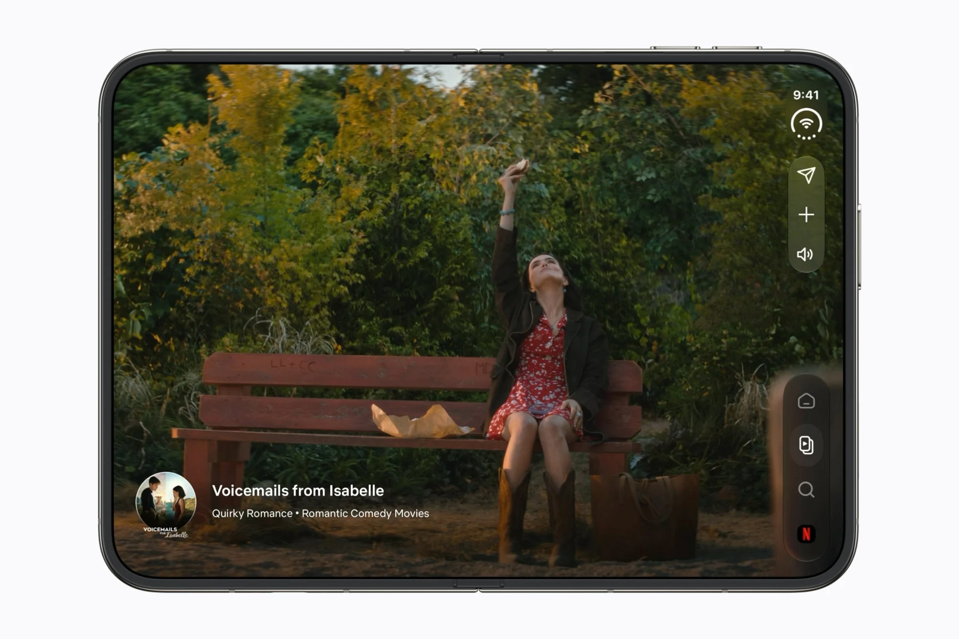 Tela interna do iPhone Duo aberta exibindo o aplicativo Netflix