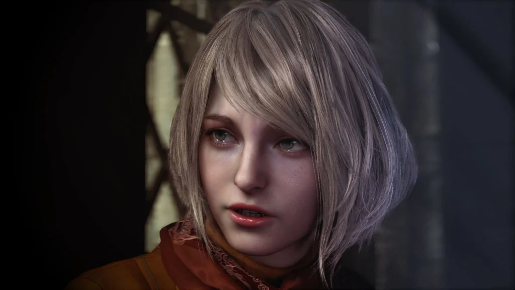 Ashley Graham em destaque em uma cena de Resident Evil 4 Remake