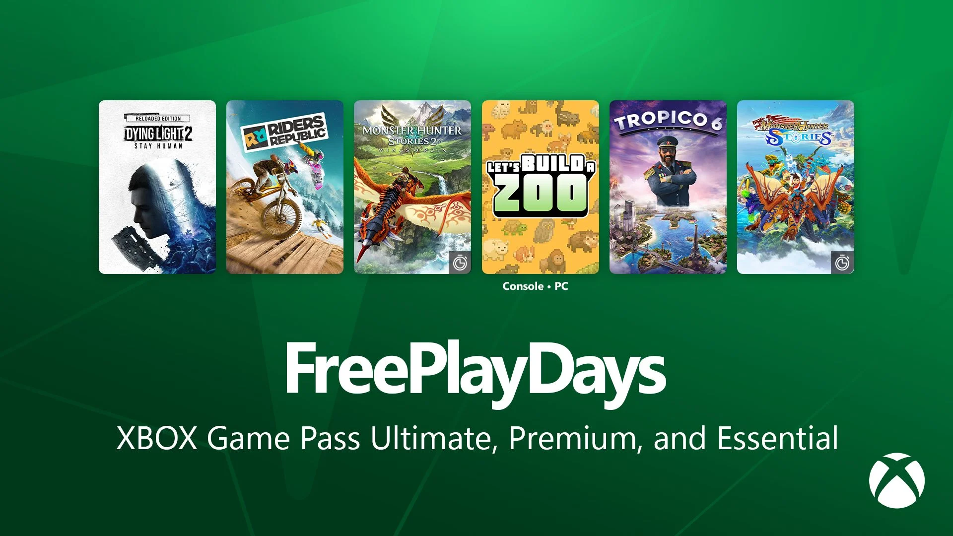 Arte oficial do Free Play Days com os seis jogos da rodada de 22 de outubro de 2026