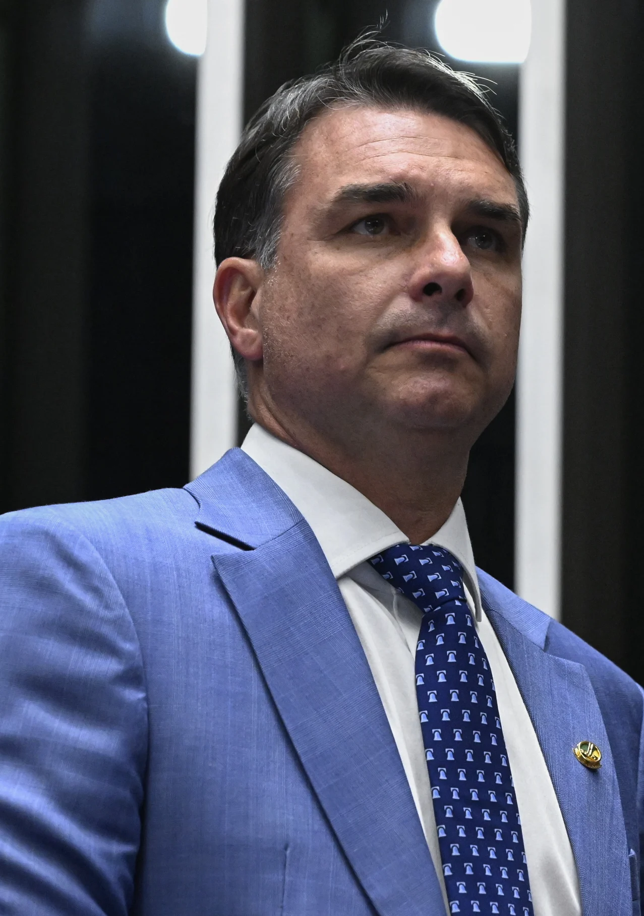 Retrato de arquivo do senador Flávio Bolsonaro durante atividade no Senado em 2026