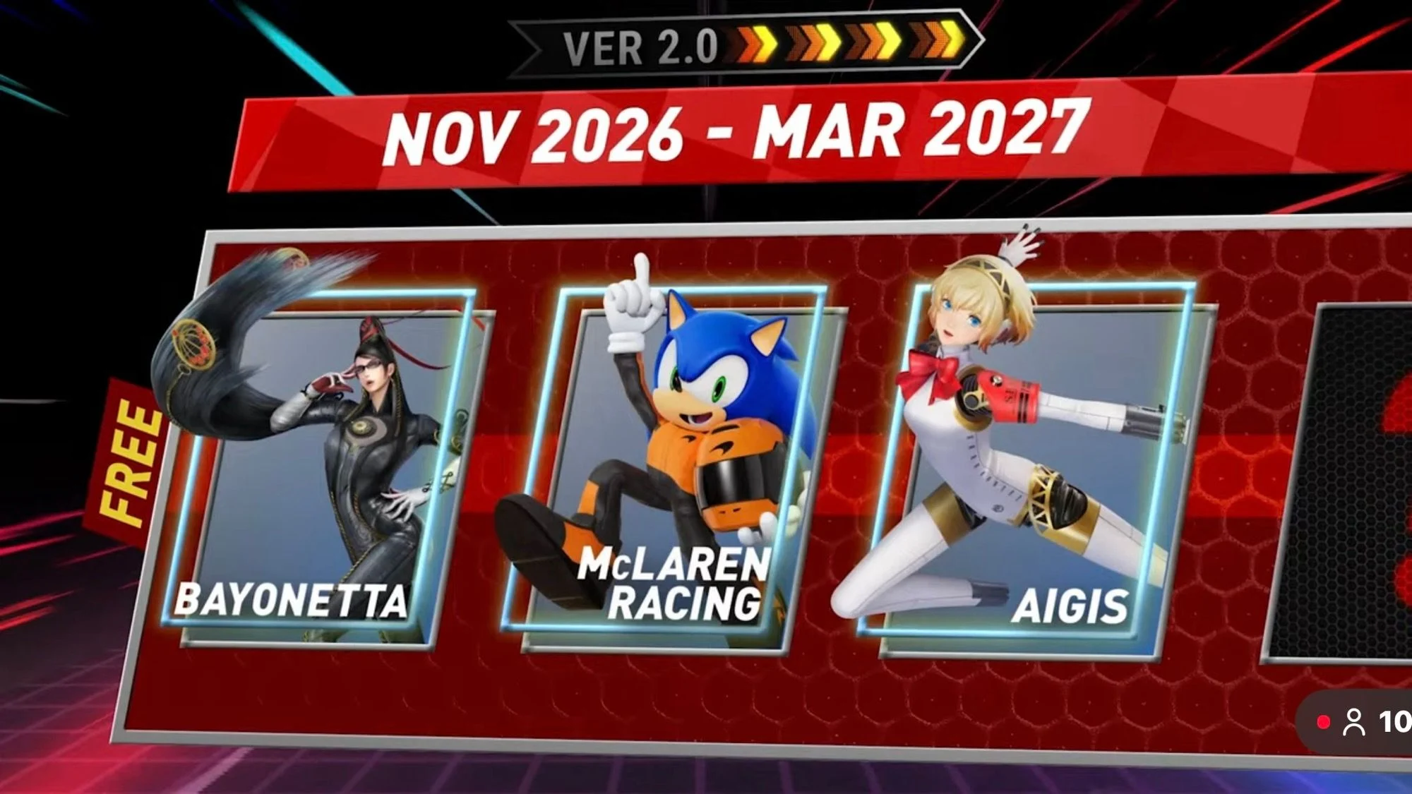 Bayonetta, Sonic com visual McLaren Racing e Aigis aparecem no calendário gratuito do Ano 2