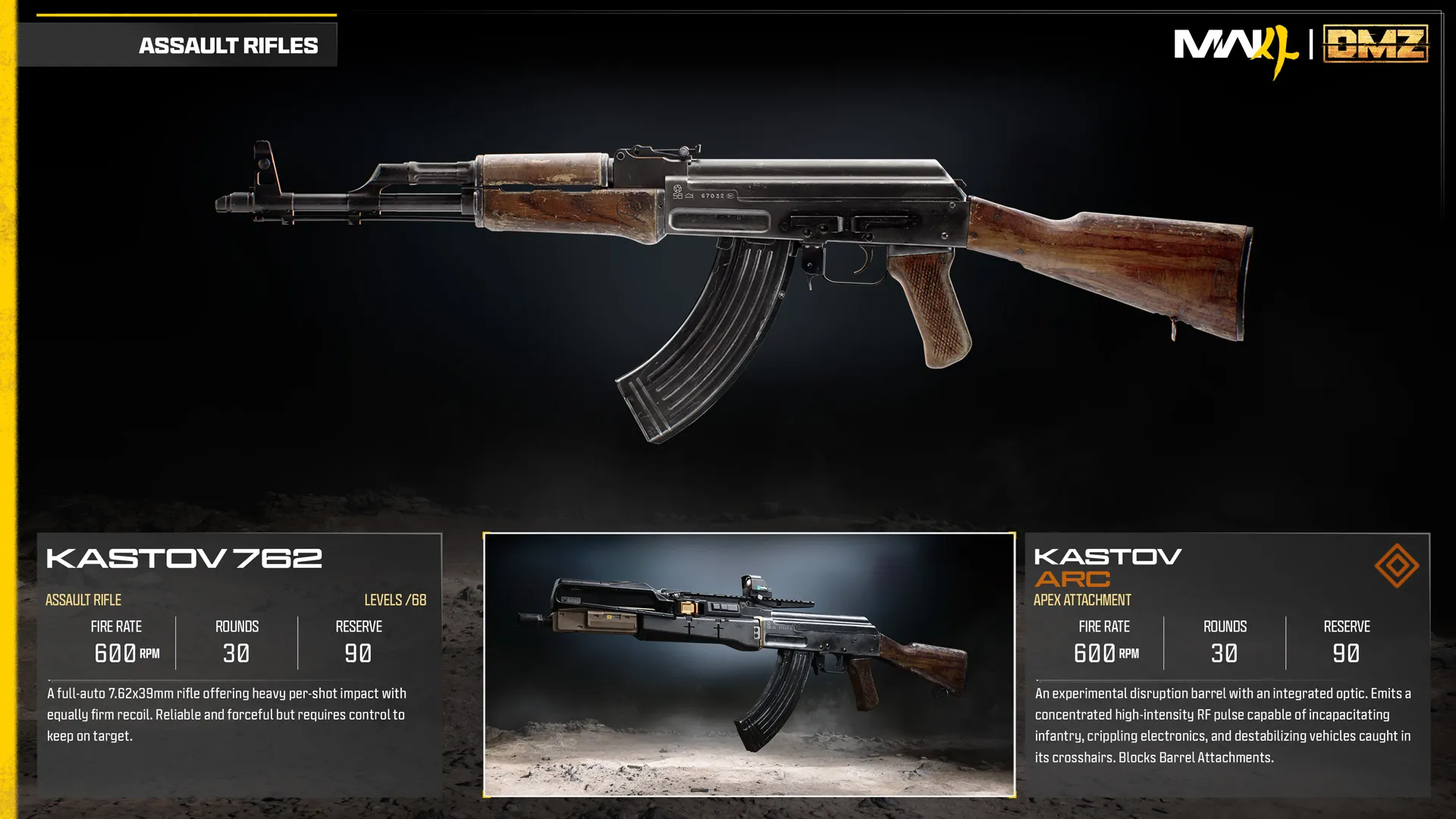 Kastov 762 em Modern Warfare 4 com demonstração do acessório especial Kastov ARC