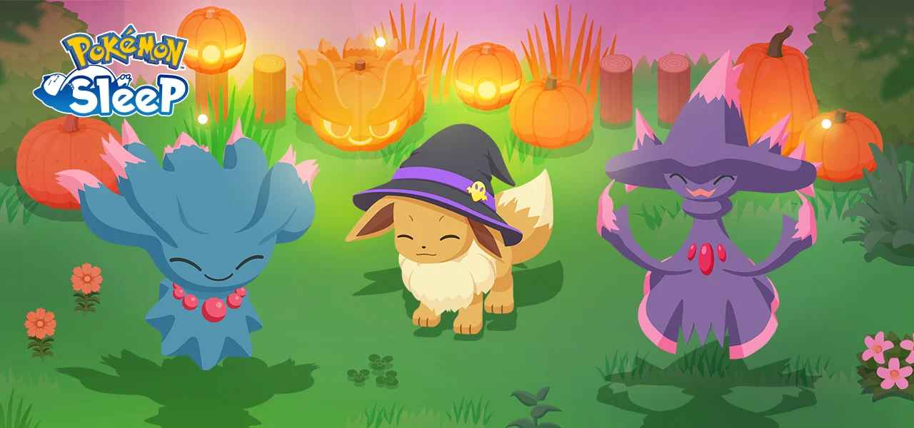 Imagem oficial que apresenta Misdreavus e Mismagius em Pokémon Sleep