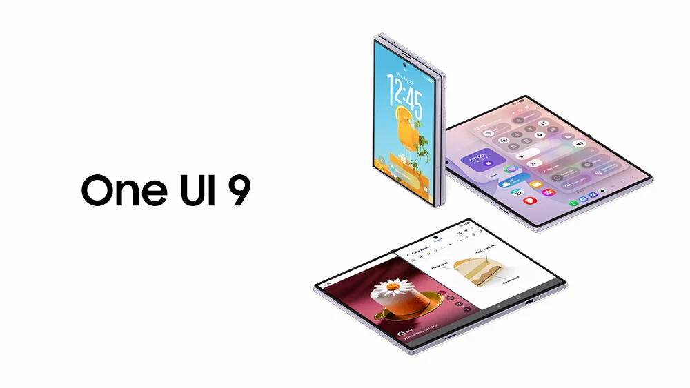 Divulgação oficial da Samsung mostrando a One UI 9 em diferentes formatos de dispositivos Galaxy