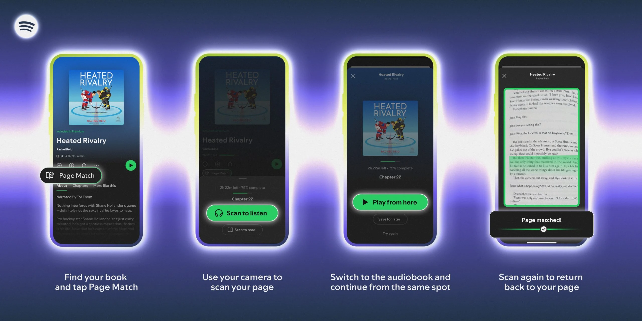 Recurso Page Match do Spotify conecta livros físicos e audiolivros