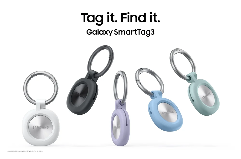 Imagem oficial de divulgação do Samsung Galaxy SmartTag3