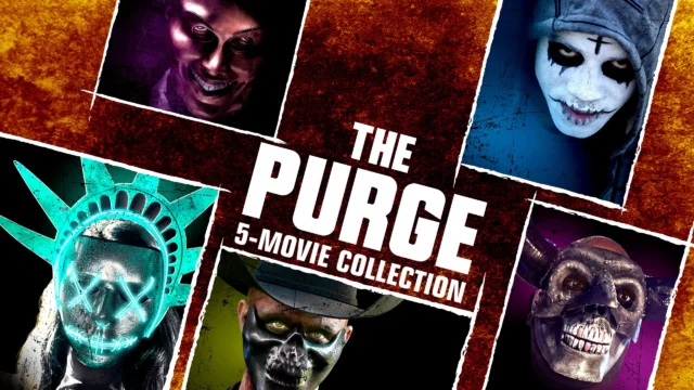 Os cinco filmes da franquia Uma Noite de Crime reunidos em imagem promocional