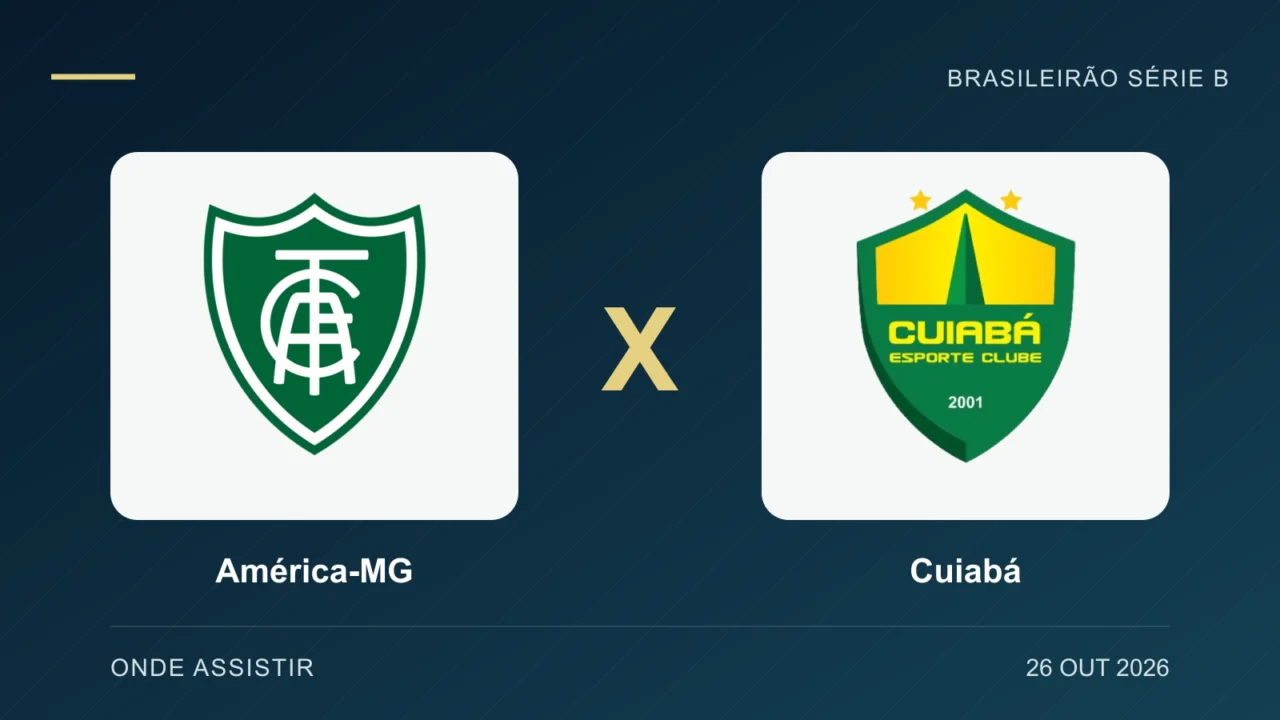 Escudos de América-MG e Cuiabá, separados por um X.