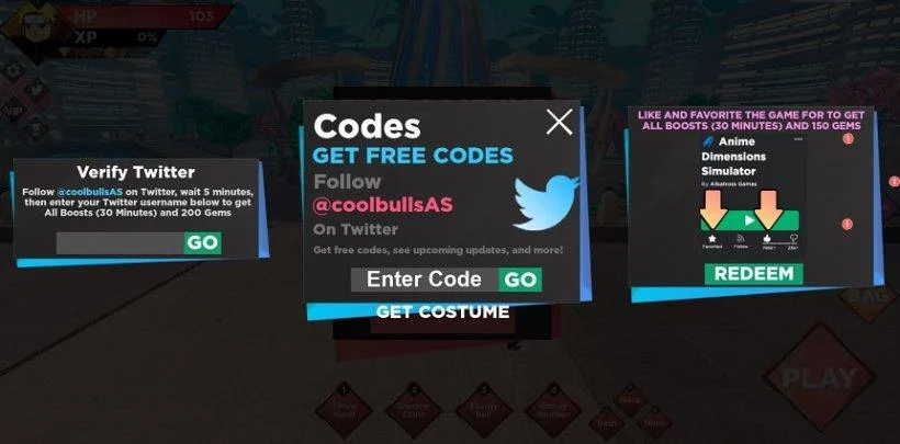 Anime Dimensions: códigos de outubro de 2026 para ganhar gemas e boosts no Roblox