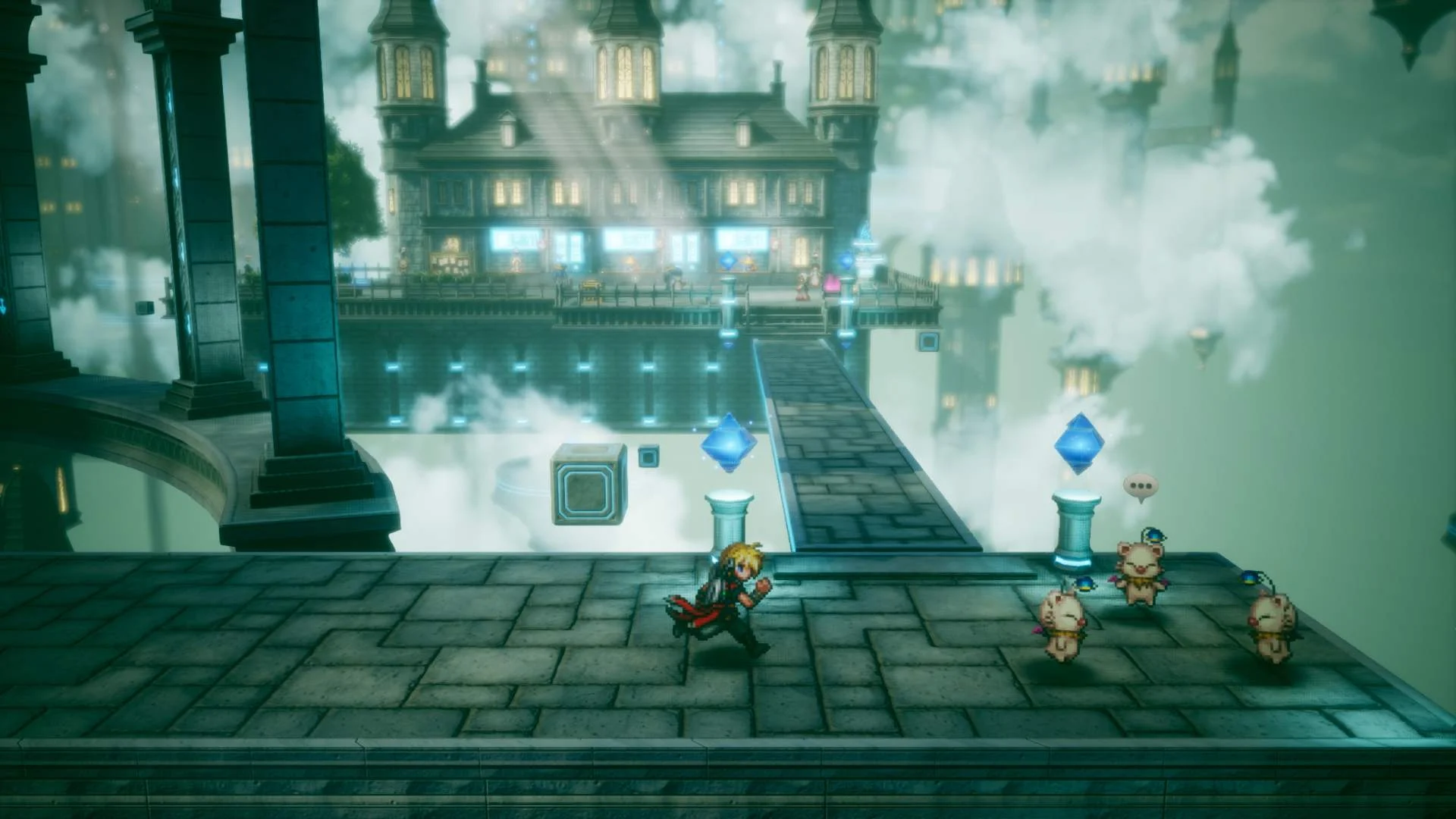 Captura oficial de Final Fantasy Resonance com personagens e elementos visuais do RPG da Square Enix