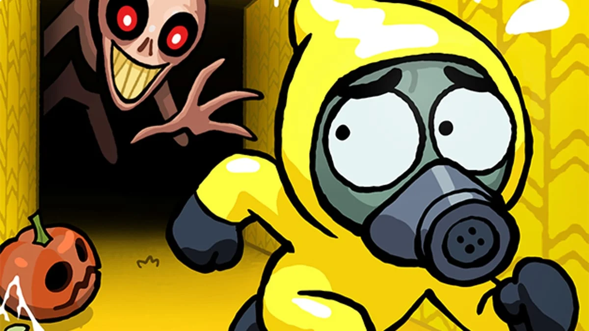 Arte de Backroom Bill, jogo de coleta e perseguição nos Backrooms do Poki