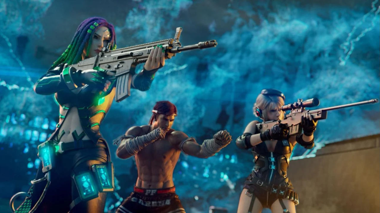 Jogabilidade de Free Fire em imagem oficial da Garena