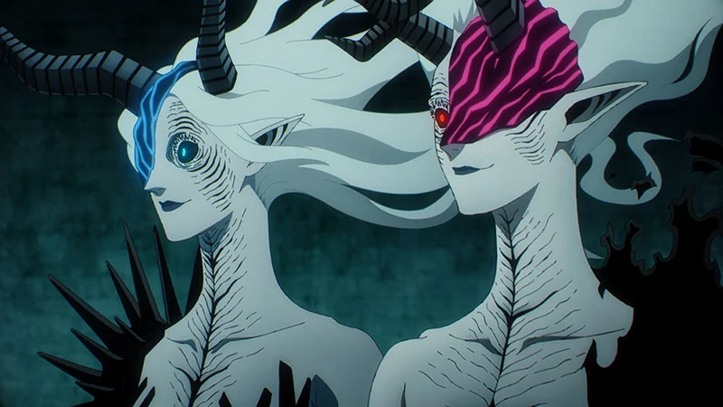 Dois demônios aparecem lado a lado em cena do episódio 172 de Black Clover