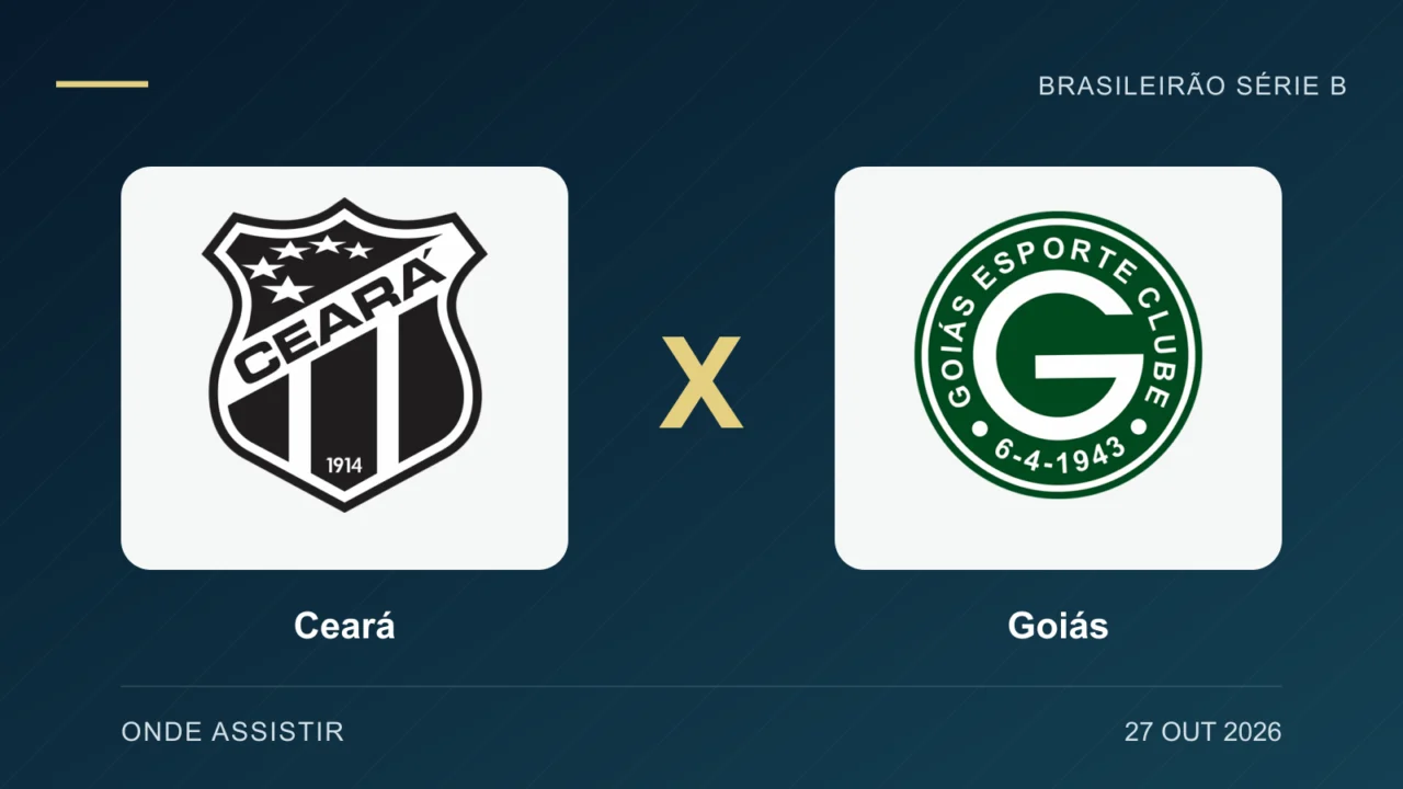 Escudos de Ceará e Goiás, separados por um X.