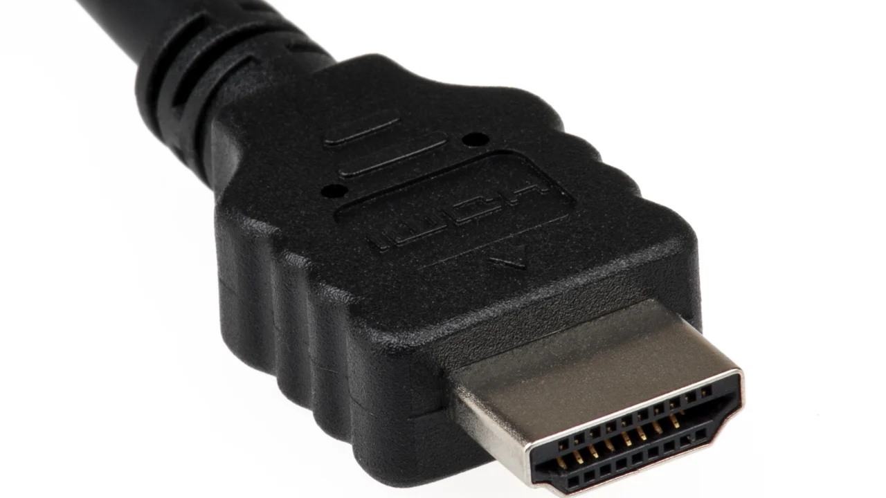 Conector HDMI em detalhe