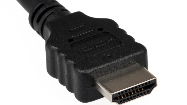 Conector HDMI em detalhe