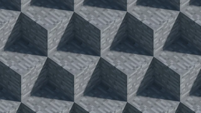Ilustração oficial de blocos de pedra comum do Minecraft