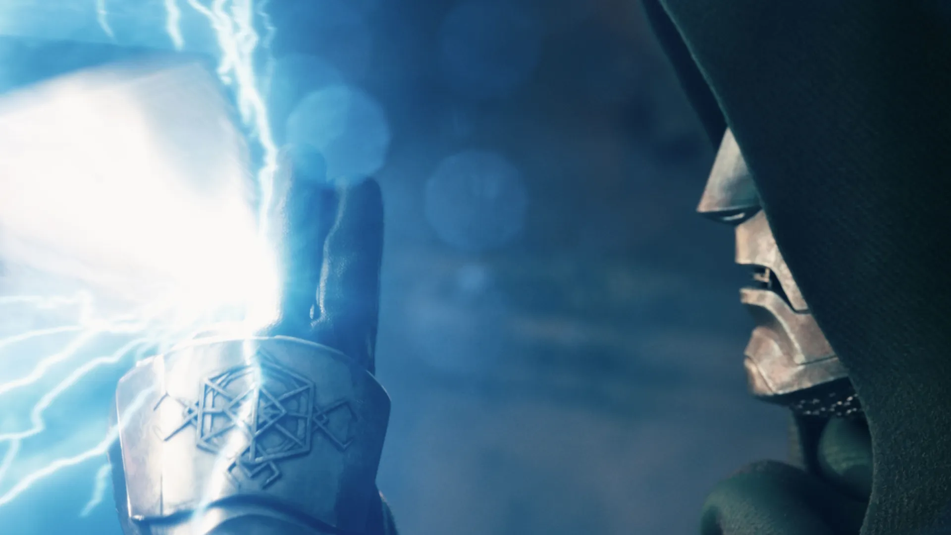 Doutor Destino enfrenta o poder da arma Stormbreaker em cena de Vingadores: Doutor Destino
