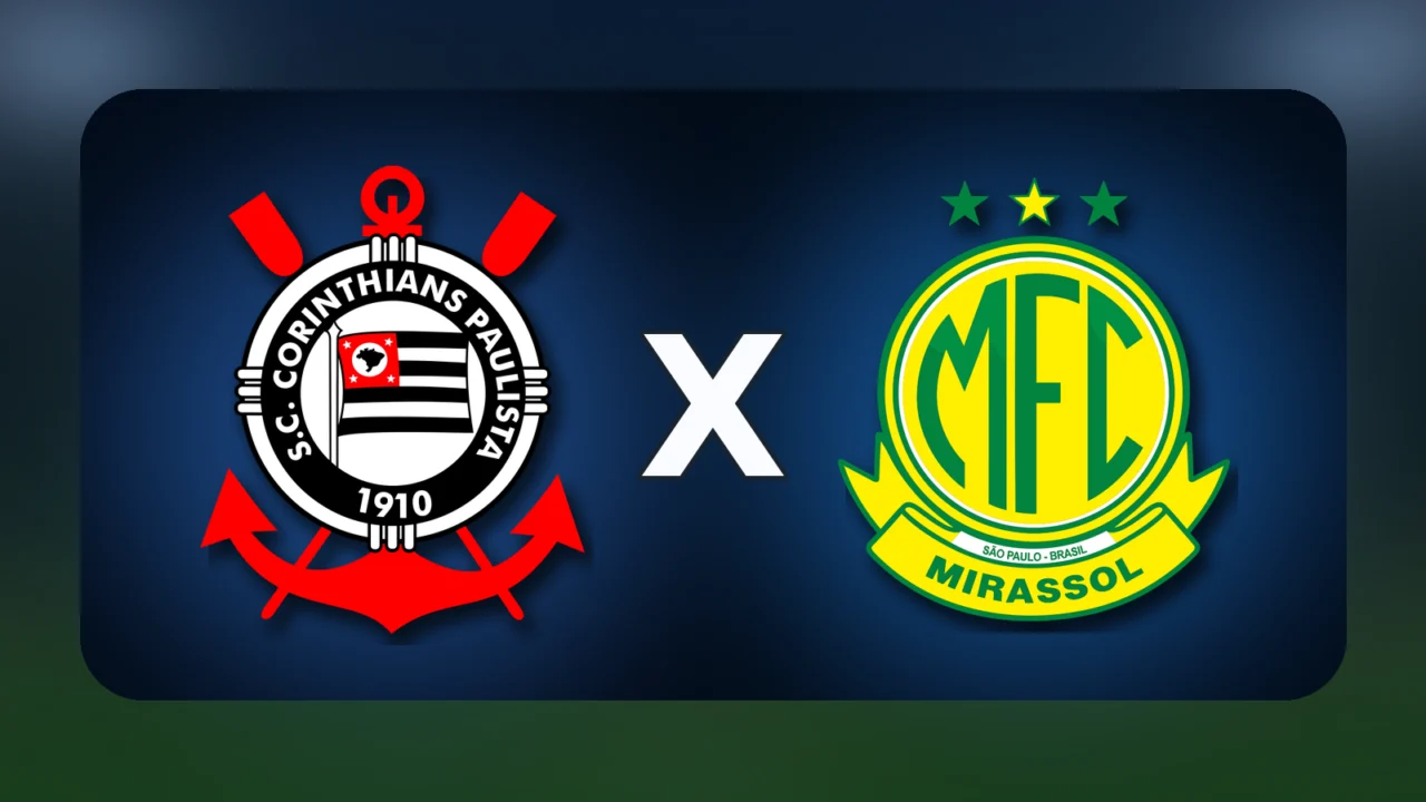 Corinthians x Mirassol acontece em 30/10, às 20h, pela 33ª rodada do Brasileirão.