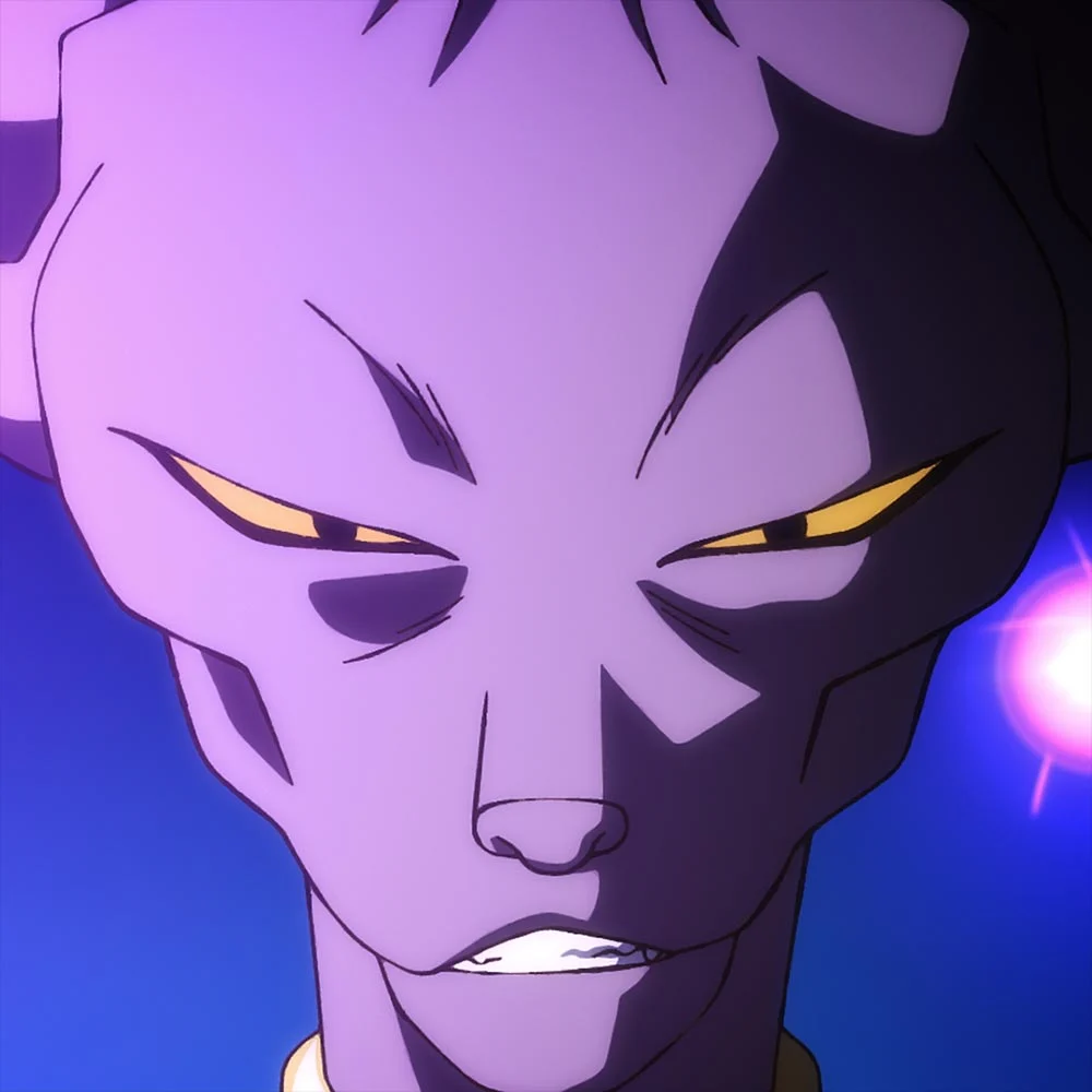 Beerus, o Deus da Destruição, em imagem oficial de Dragon Ball Super: Beerus