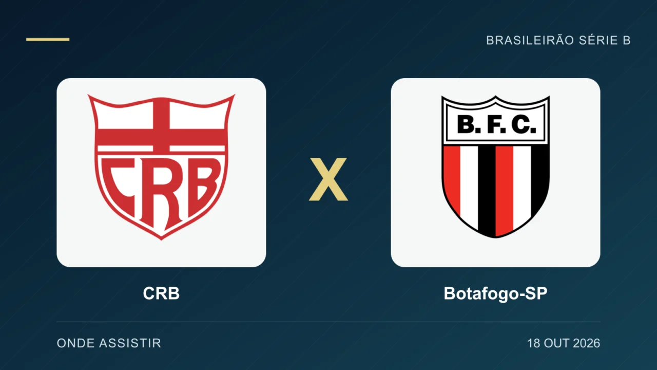 CRB x Botafogo-SP: onde assistir ao vivo e horário hoje (18/10)