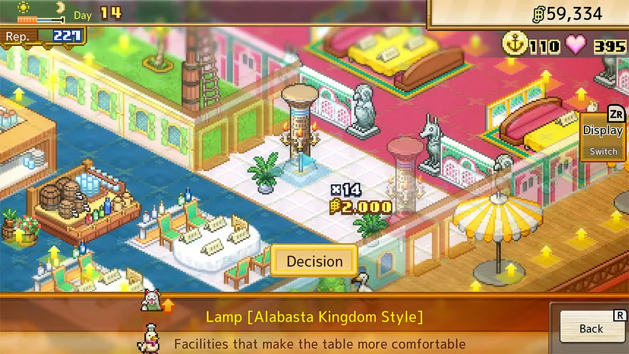 Imagem oficial de One Piece Grand Gourmet, novo simulador de restaurante da Kairosoft