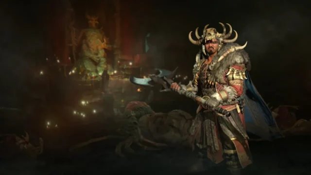 Traje Guardião do Vendaval para Druida em Diablo IV; imagem ilustrativa da Blizzard.