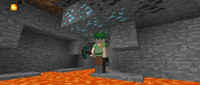 Minério de diamante em imagem oficial de Minecraft