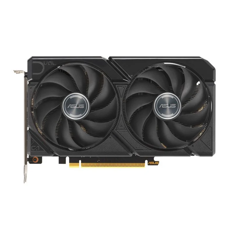 Placa de vídeo ASUS Dual Radeon RX 9060 XT de 16 GB, com duas ventoinhas e acabamento preto