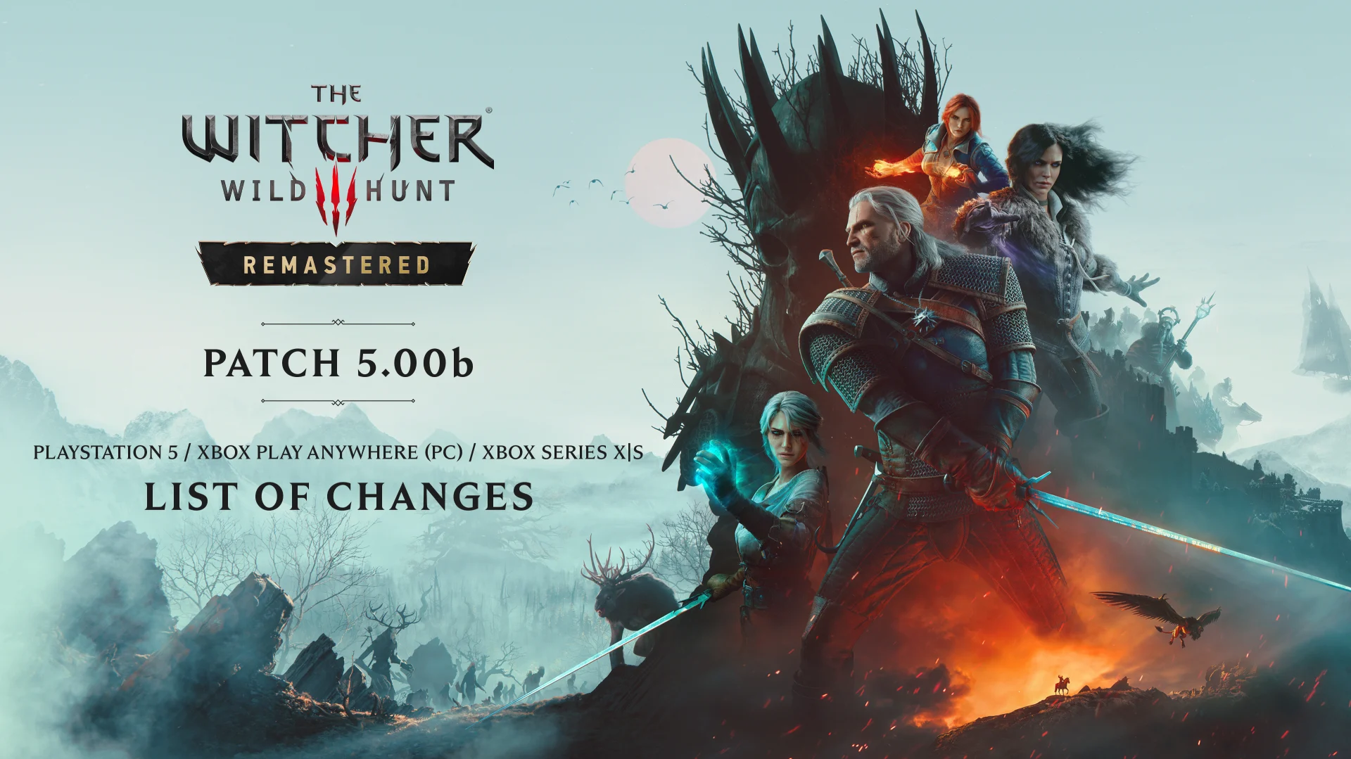 The Witcher 3 Remastered recebe o Patch 5.00b