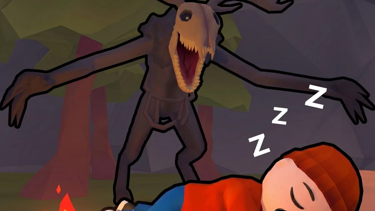 Arte de Escape From Spider, jogo de fuga multiplayer com uma aranha gigante no Poki