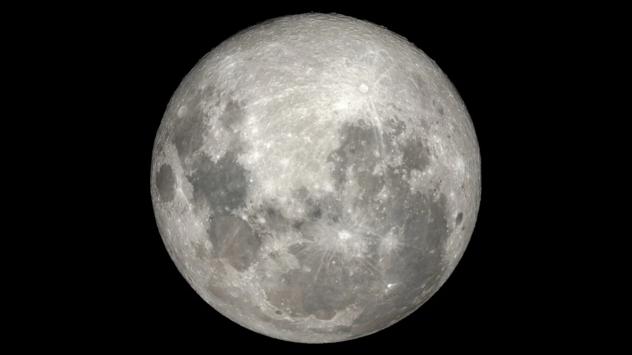 Visualização científica da Lua em 26 de outubro de 2026, às 06h00 de Brasília, com o sul lunar para cima e iluminação na etapa gibosa minguante