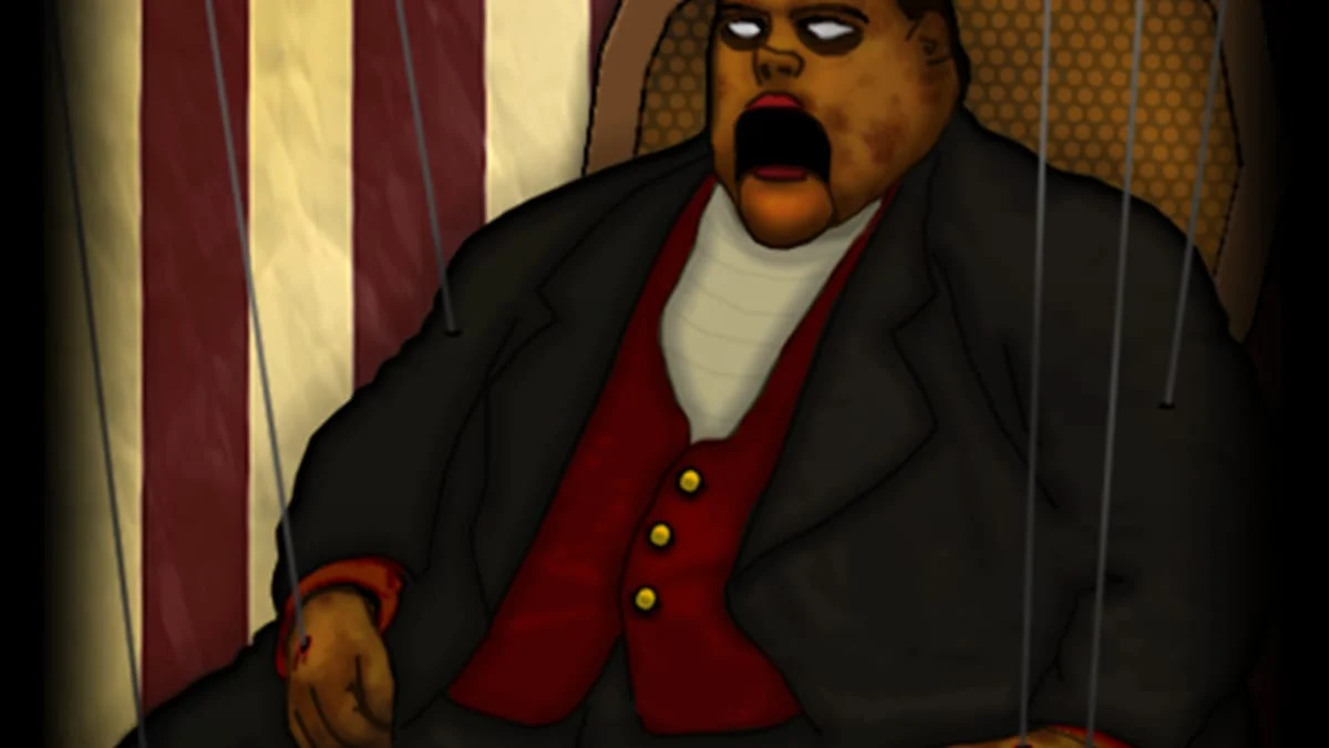Arte de Forgotten Hill: Puppeteer, aventura point-and-click de terror no Poki