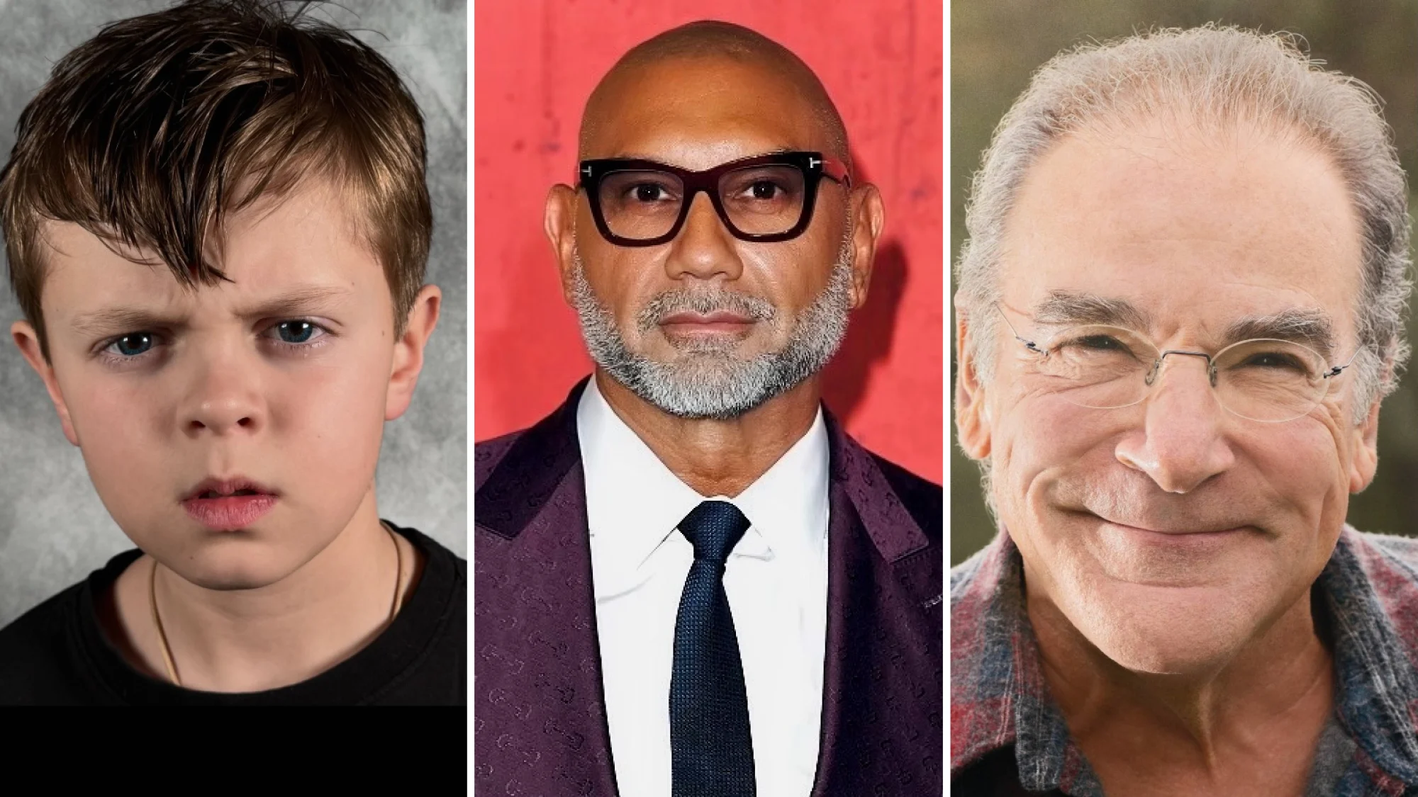 Montagem oficial do elenco de God of War com Callum Vinson, Dave Bautista e Mandy Patinkin