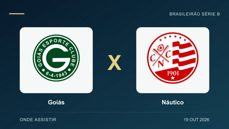 Escudos de Goiás e Náutico, separados por um X.