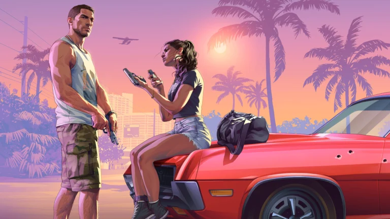 Jason e Lucia juntos na arte oficial de GTA 6