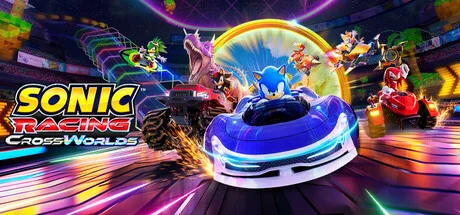 Sonic e outros personagens em Sonic Racing CrossWorlds