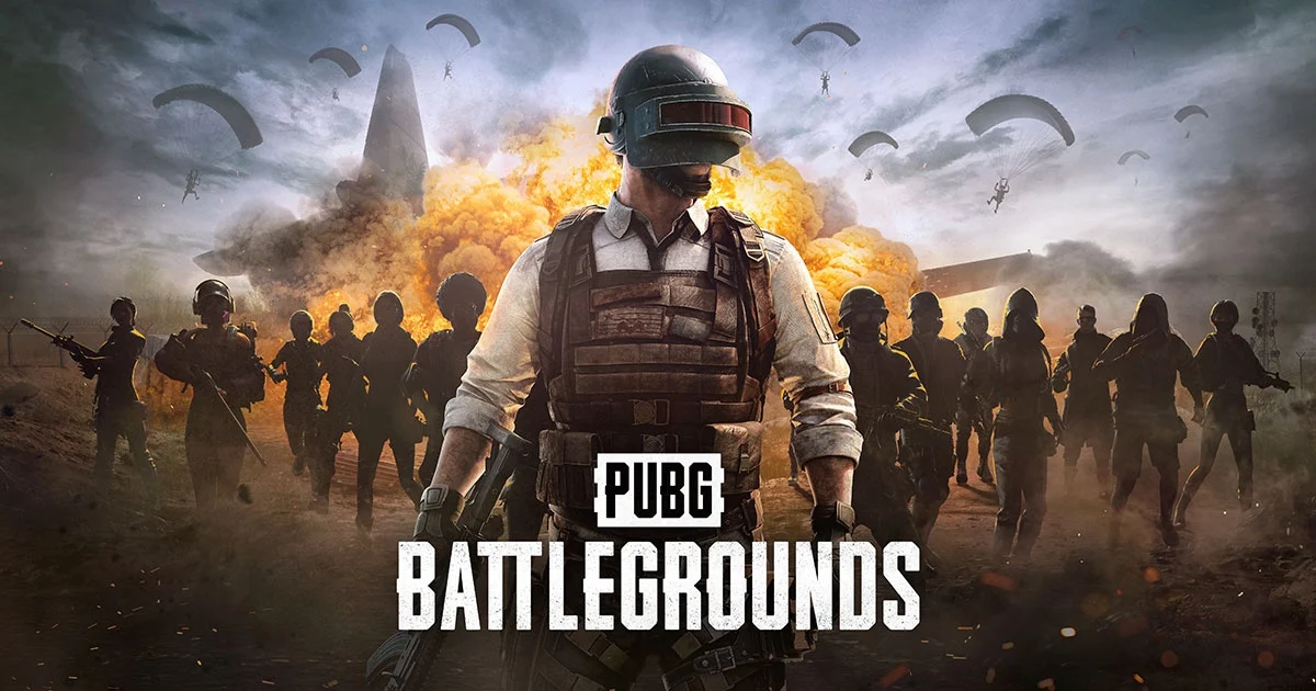 Personagem de capacete à frente de outros combatentes na arte oficial de PUBG: Battlegrounds