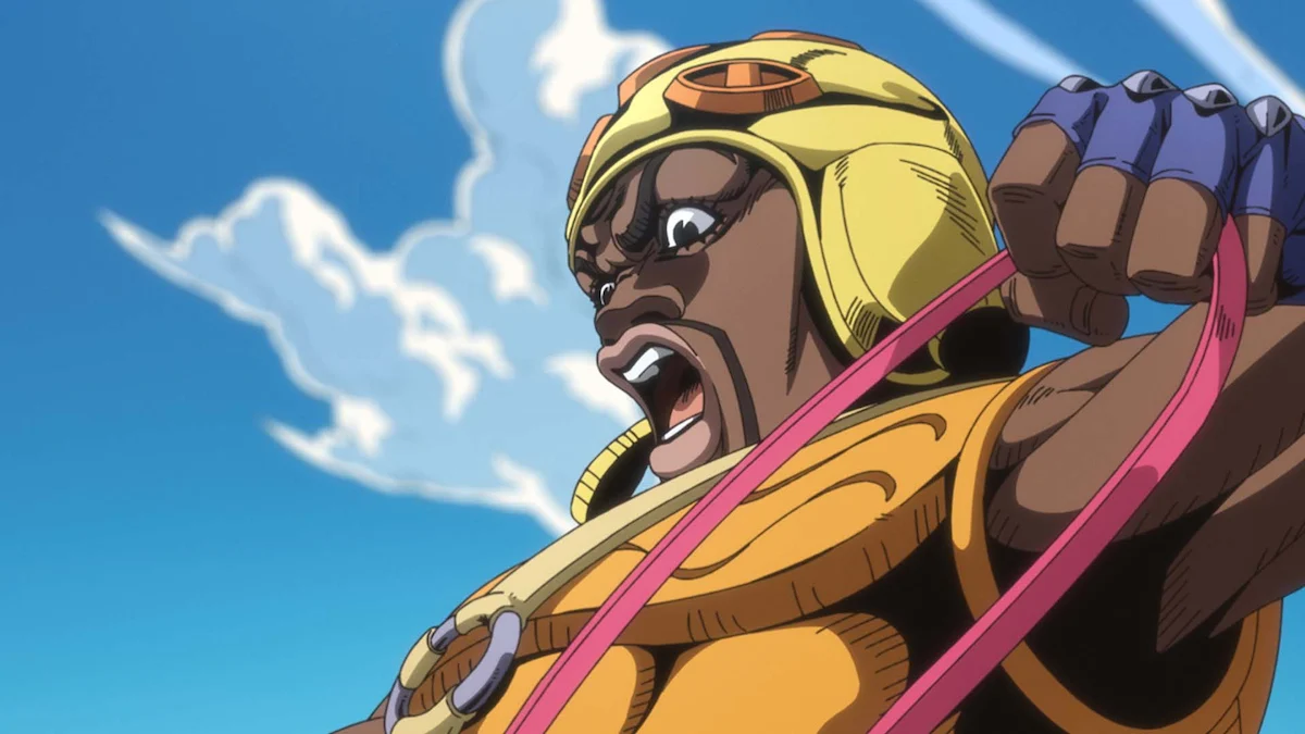 Pocoloco corre durante a primeira etapa de Steel Ball Run