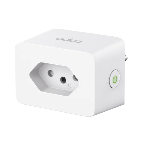 Tomada inteligente TP-Link Tapo P110 com botão de acionamento lateral