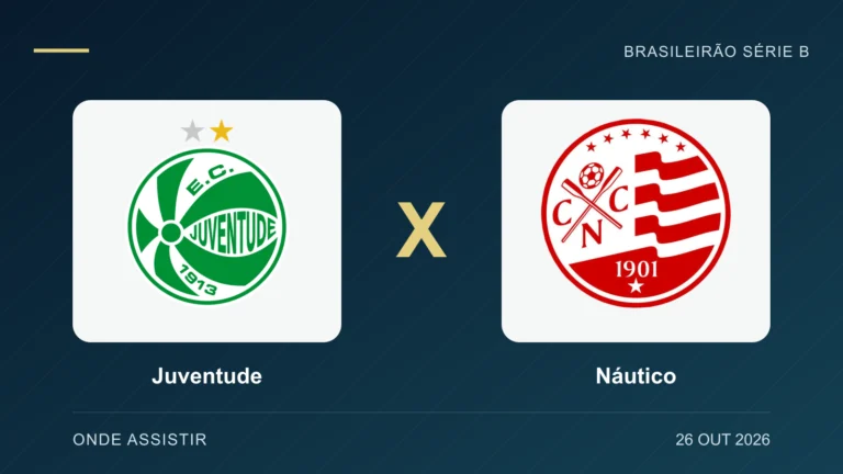 Escudos de Juventude e Náutico, separados por um X.