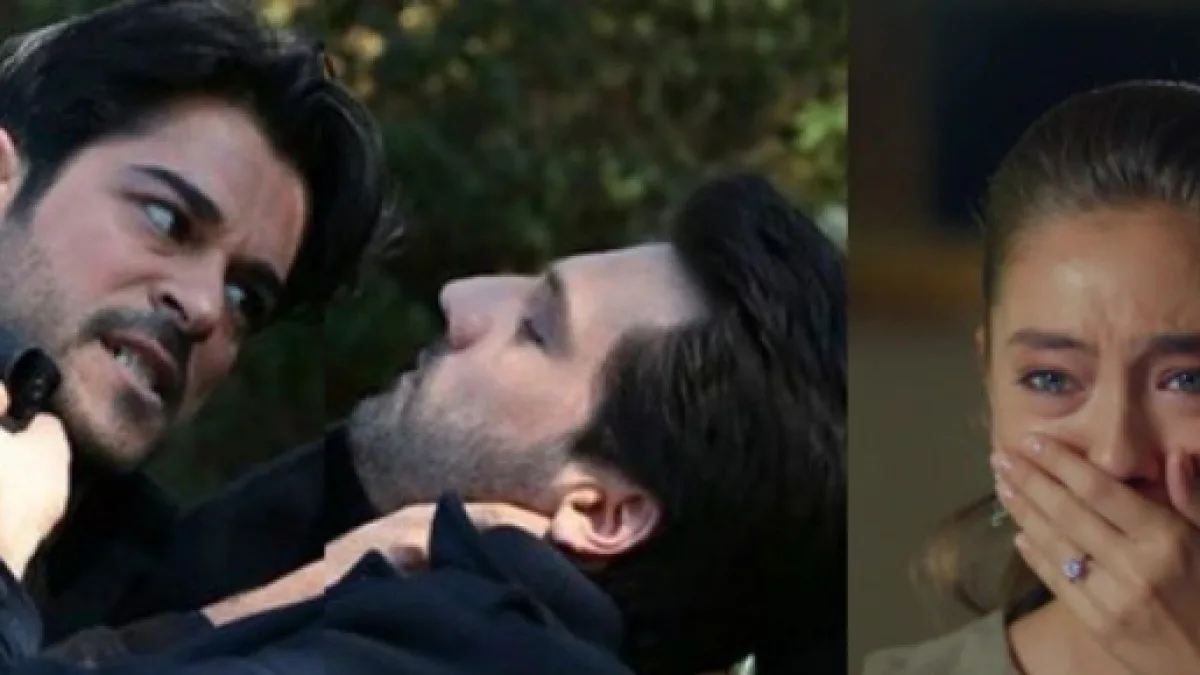 Kemal segura Emir durante o confronto que termina na explosão de Amor Sem Fim