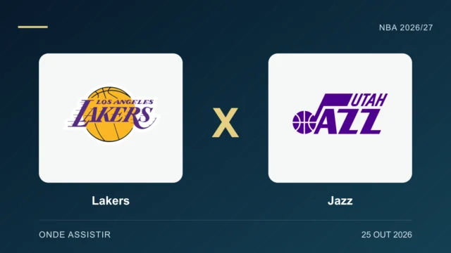 Lakers x Jazz: onde assistir ao vivo à NBA hoje (25/10)