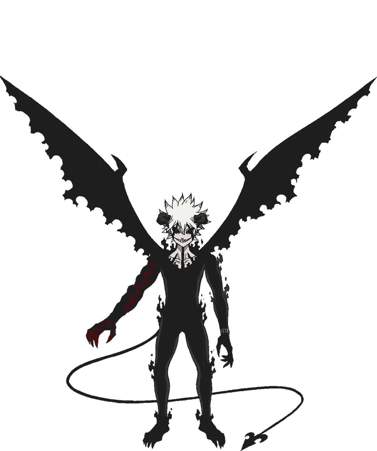 Liebe, o demônio da antimagia ligado ao grimório de cinco folhas de Asta em Black Clover