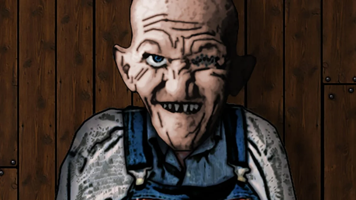 Arte de Little Cabin in the Woods, aventura de terror da série Forgotten Hill no Poki